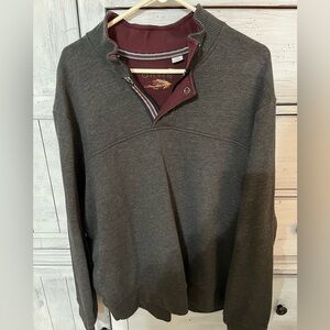 Orvis Men's Charcoal Zip-Up Sweater